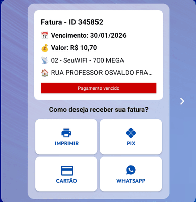 Lista de Faturas
