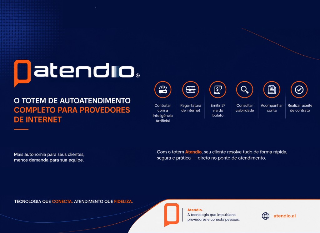 Atendio — O totem de autoatendimento completo para provedores de internet